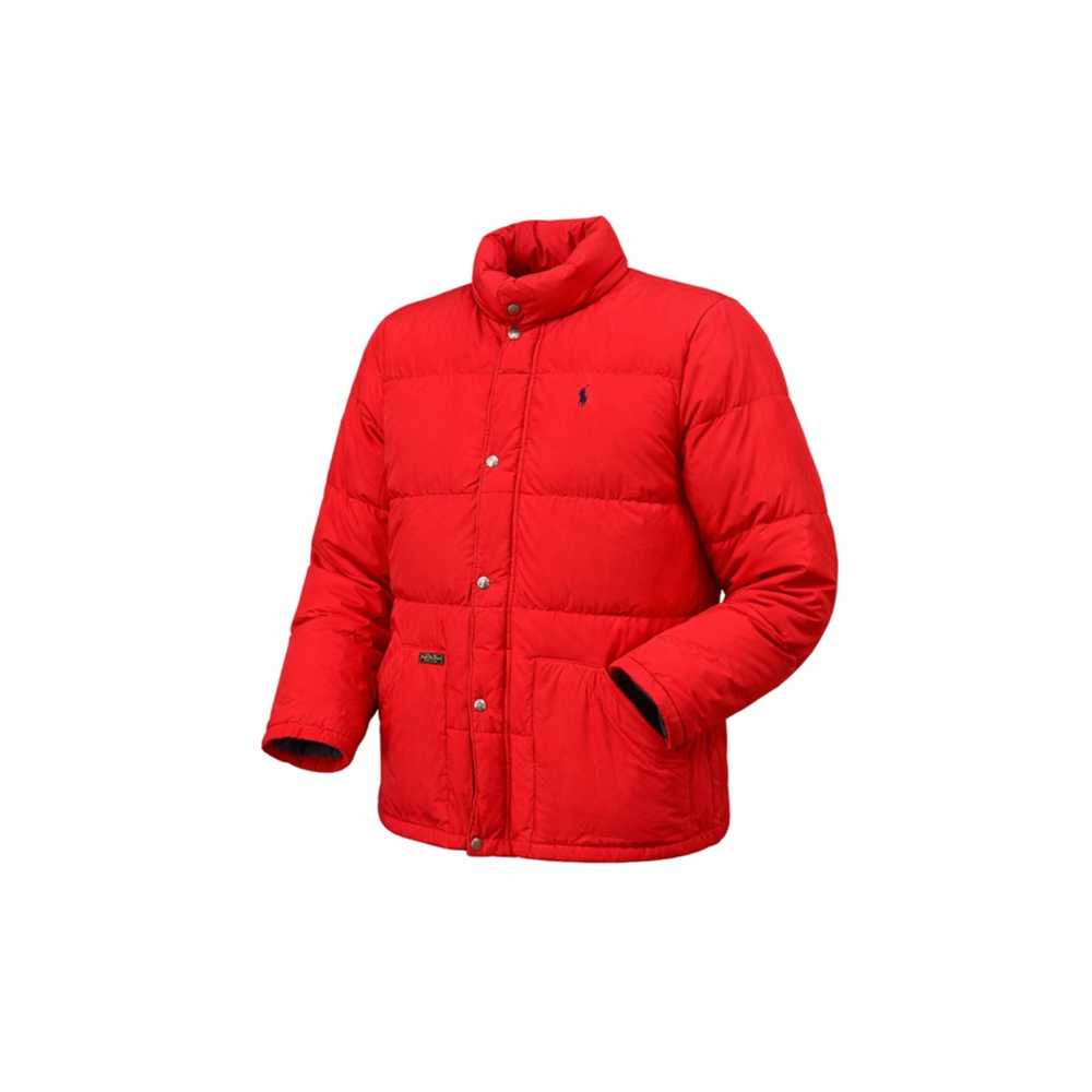 Vtg 90s Polo Ralph Lauren Youth Red Puffer Jacket Down Fill Coat Sz XL (18-20) - Picture 1 of 10